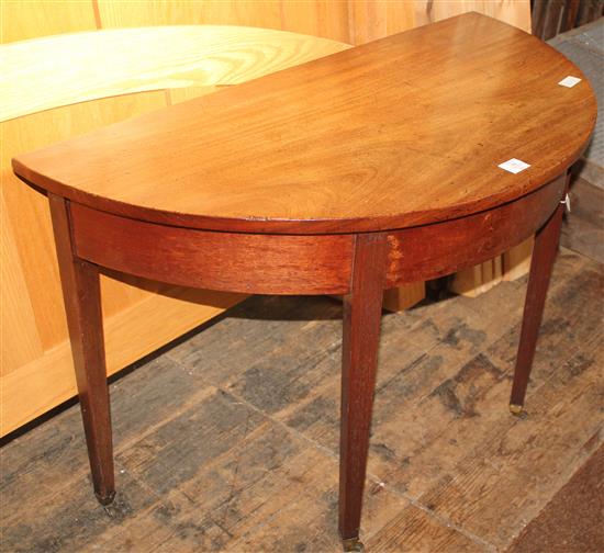 19th century mahogany D end table(-)